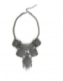 Colier statement argntiu cu pietre Spike