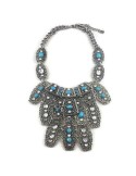 Colier statement argintiu Vintage